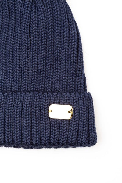 Girls Pom Pom Hat - Bella - Navy