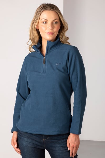 Ladies Kelk Overhead Pheasant Fleece - Dark Denim