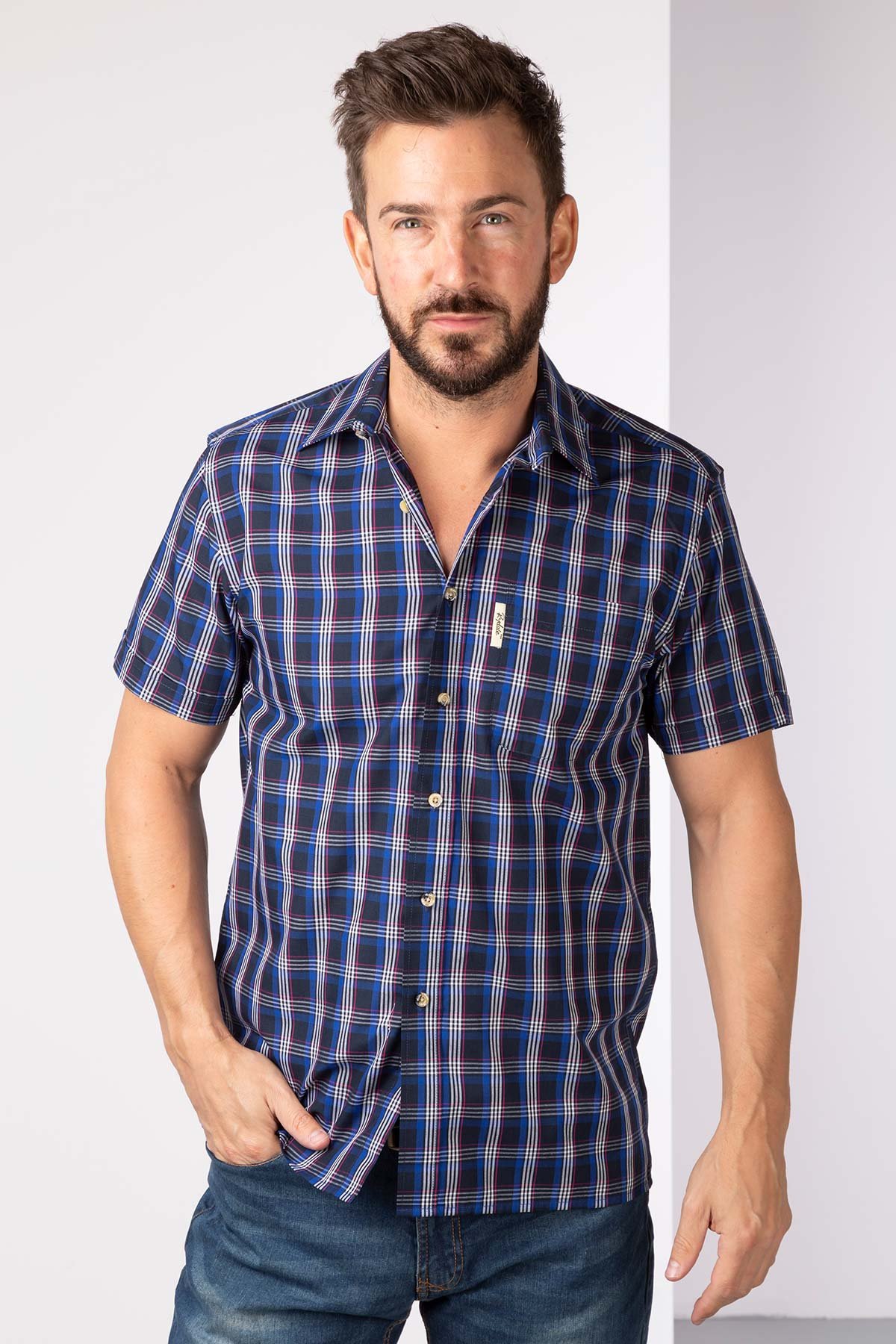Mens Short Sleeve Check Shirt UK | Short Sleeve Checked Shirt | Rydale