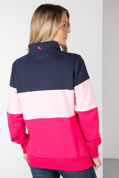 Ladies Plain Sweatshirt - Byland - Bonbon/Sorbet/Navy