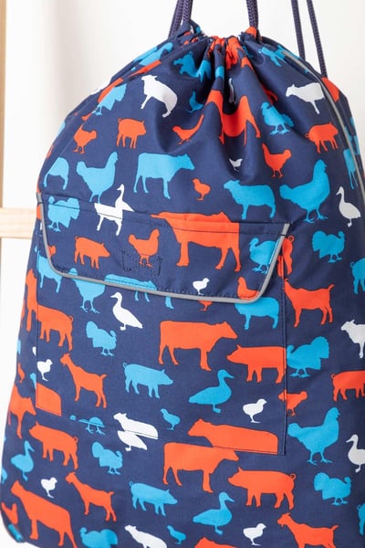 Junior Splash Drawstring PE Bag - Farmyard