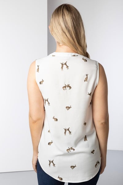 Sleeveless Blouse - Wistow - Hare White