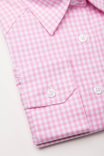 Land-Mädchen-Karo-Hemden - Gingham-Pink