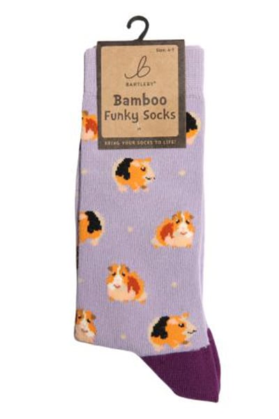 Ladies Bamboo Funky Socks - Guinea Pigs