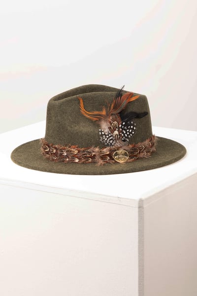 Ladies Wool Felt Hat - Helmsley - Olive