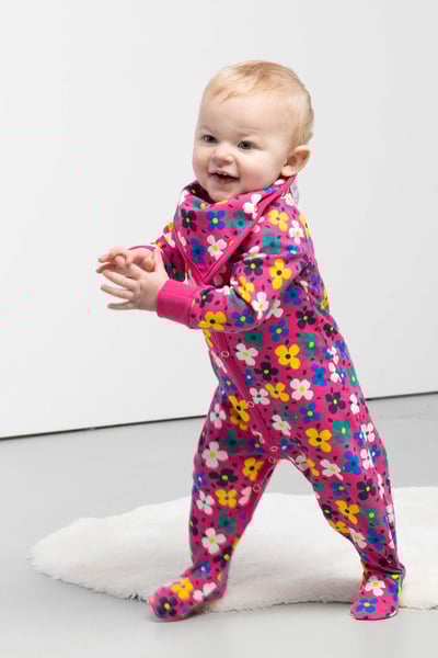 Baby Sleepsuits (2 Pack) - Petal Pink