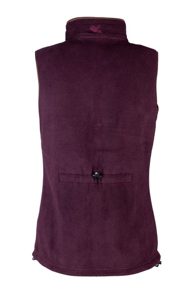 Ladies Premium Fleece Waistcoat - Huggate - Dark Burgundy