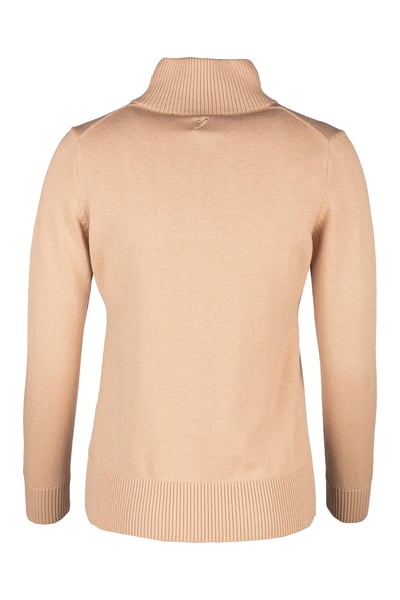 Ladies Quarter Zip Jumper - Ellie - Camel