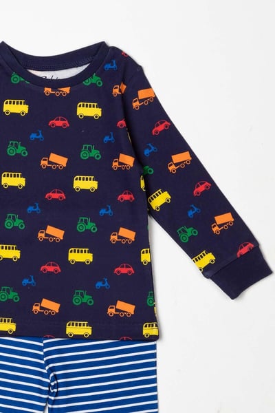 2 Piece Baby Outfit - Automobile Navy