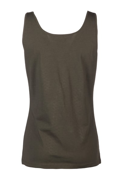 Damen-Westenoberteil mit Kuhmuster - Byland - Olive