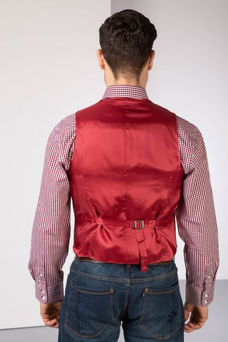 Mens satin back waistcoat