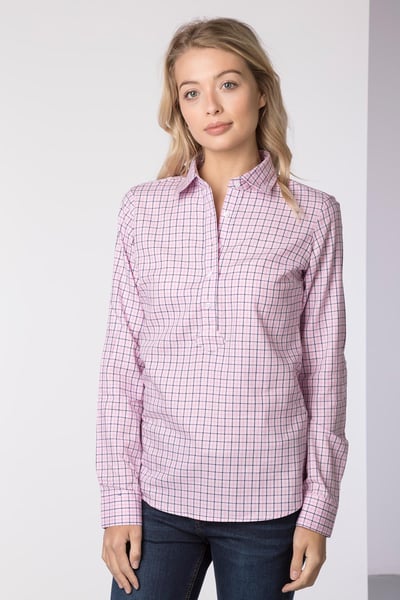 Ladies Hannah Country Overhead Shirt - Ellie II - Ellie II Pink