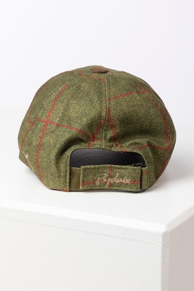 Men's Tweed Print Baseball Cap With Nubuck Peak - Danby - Scampston Tweed