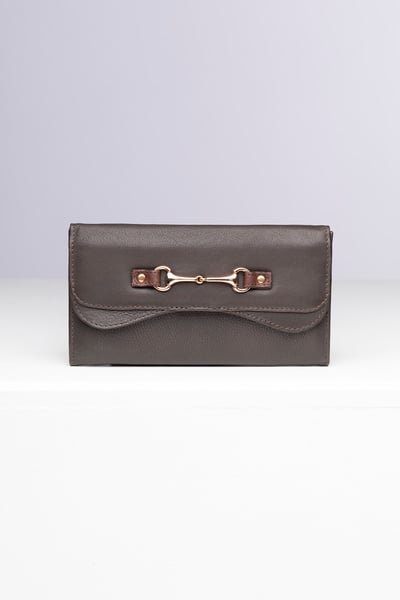 Ladies Leather Snaffle Purse - Helmsley - Brown