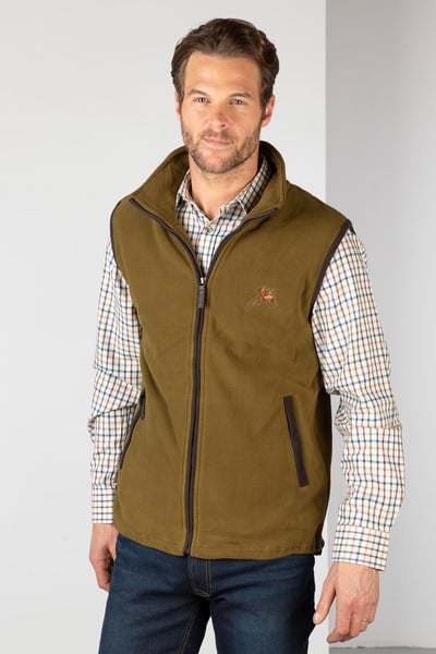 Men's Fleece Gilet - Gransmoor - Light Khaki