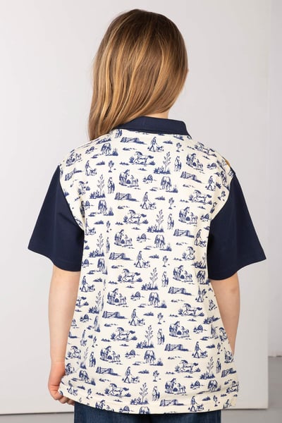 Junior Equestrian Sash Polo Shirt - Muston - Horse Life
