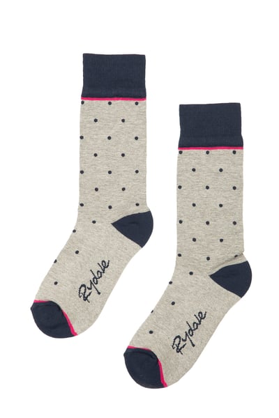 Ladies Dotty Ankle Socks - Grey Marl