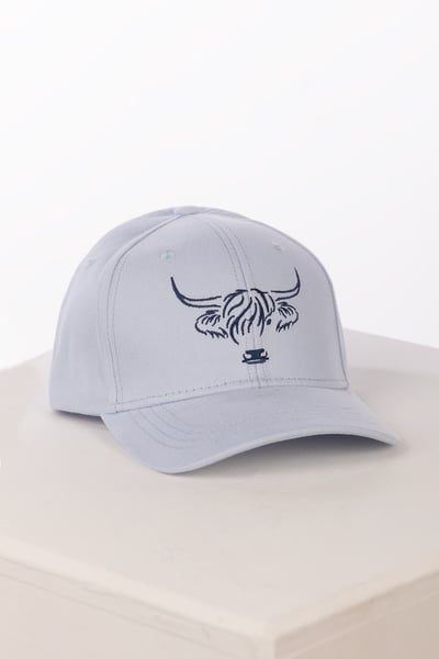 Highland Cow Baseball Cap - Ripon - Soft Blue