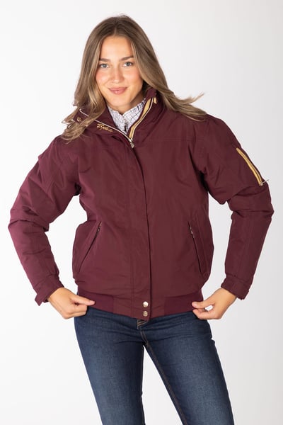 Ladies Equestrian Bomber Jacket - Ripon IV - Dark Burgundy