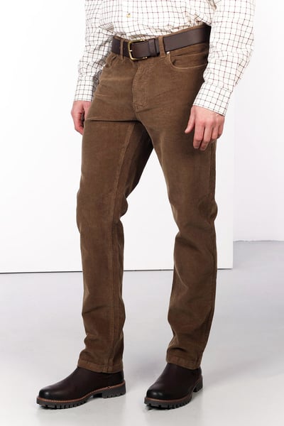 Men's Straight Leg Corduroy Trousers - Rupert - Sand