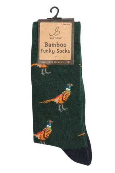 Ladies Bamboo Funky Socks - Pheasants
