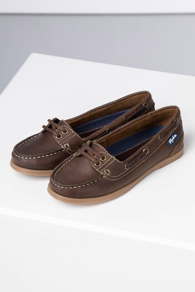 Ladies Low Front Shoes - Cayton II - Waxy Brown