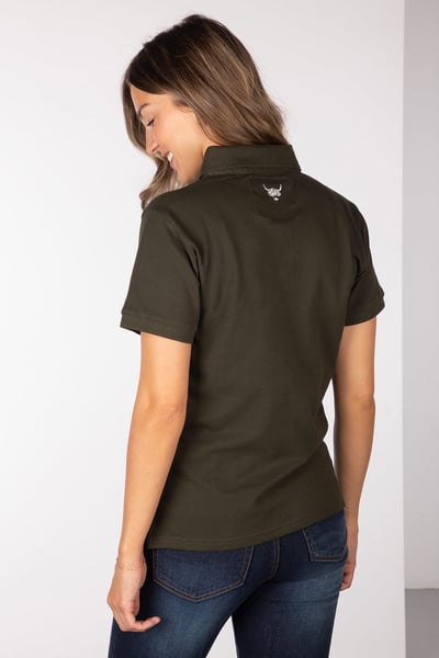 Damen Poloshirt - Byland - Rydale Sorbet/Weiß/Oliv