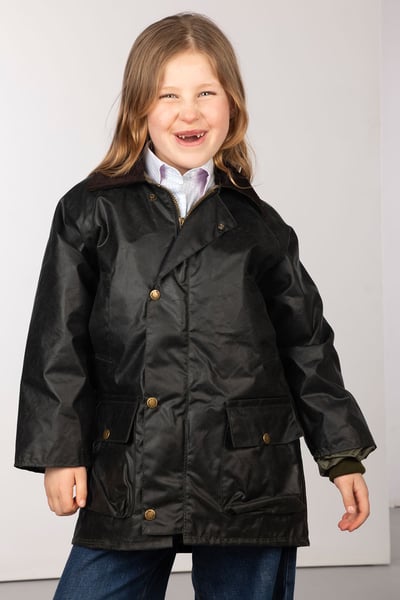 Kid's Wax Jacket - Etton - Olive