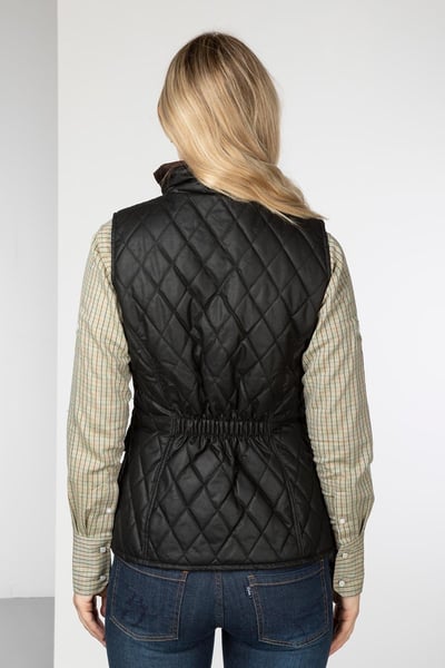 Gilet Wax Matelassé Diamant Femme II - Noir
