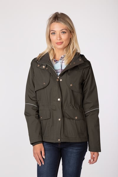 Ladies Short Riding Coat - Askwith - Dark Olive