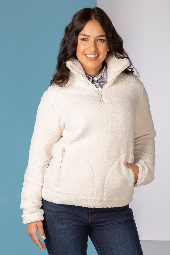Damen-Sherpa-Fleece-Pullover DE-BE | Teddybär-Fleece für Damen | Rydale