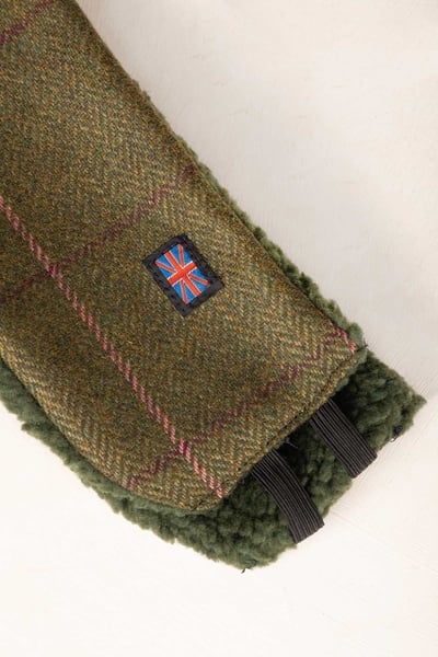 Bandeau en tweed pour femme - Tweed vert foncé/olive