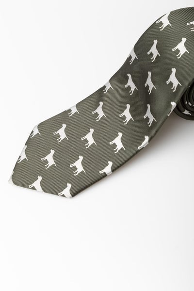 Labrador-Country-Krawatte für Herren – Danby - Olive