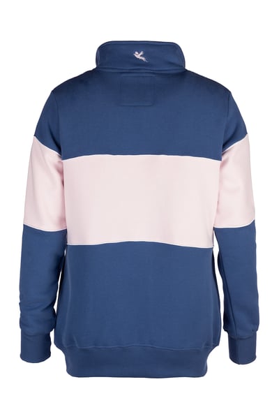 Ladies Rydale Sweatshirt - Byland - Rydale Mid Blue/Pale Pink/Mid Blue