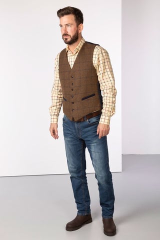 Men's Tweed Waistcoat & Jeans