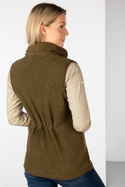 Ladies Premium Fleece Waistcoat - Huggate - Military Green