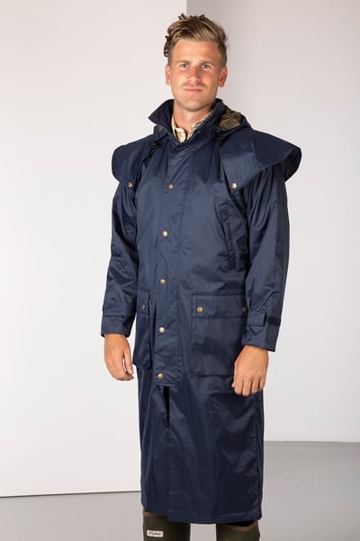 Men's Full Length Riding Coat - Brompton IV - Dark Navy