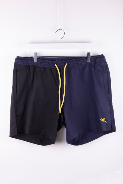 Men's Quartered Rugby Shorts - Ganton - Dark Blue/Black