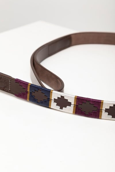 Polo Belt Hundeleine - Beere/Marine/Gold