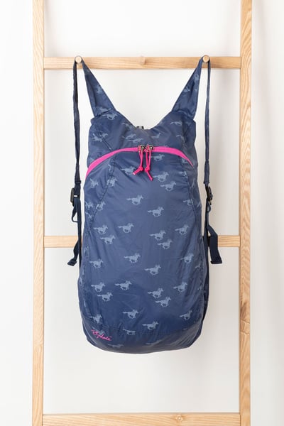 Packbarer Taschenrucksack - Navy-Pferd