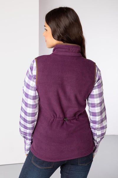 Ladies Premium Fleece Waistcoat - Huggate - Berry