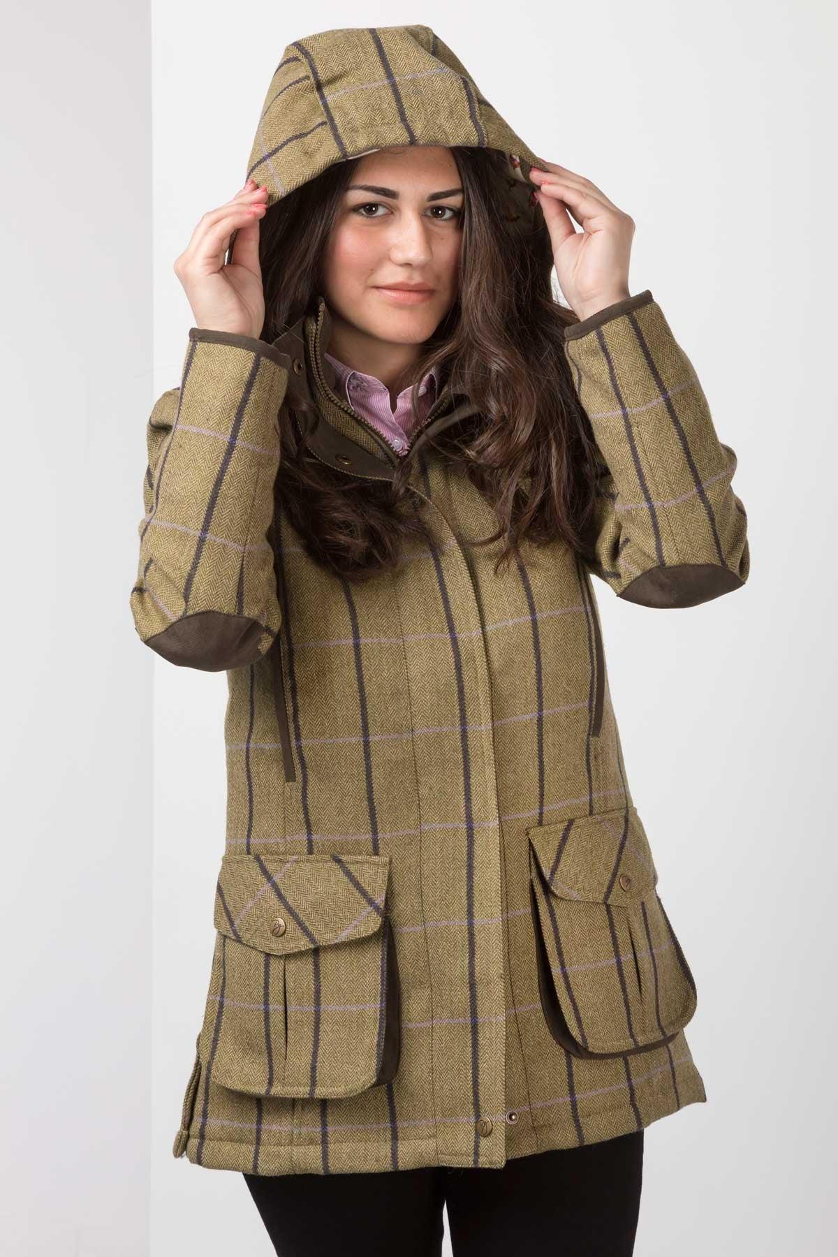 Ladies Hooded Tweed Coat UK Rydale