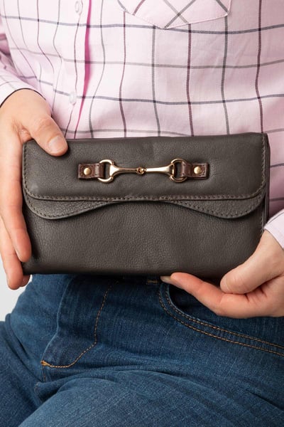 Ladies Leather Snaffle Purse - Helmsley - Brown