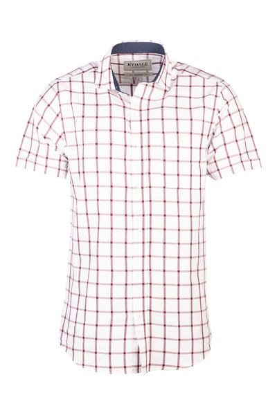Men's Short Sleeve Country Shirt - Malham Wine