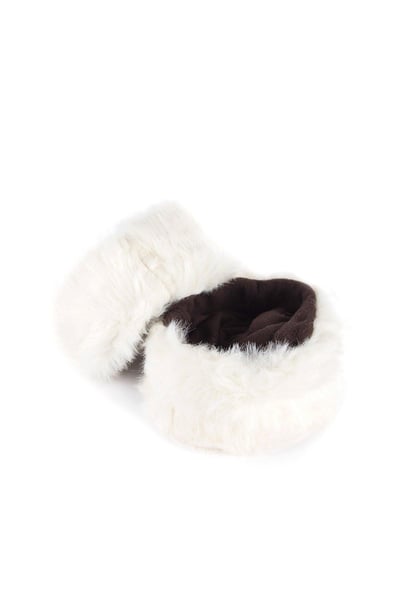 Ladies Fur Boot Liners - White/Totem