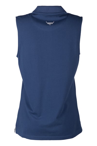 Ladies Sleeveless Polo Shirt - Kirby - Denim