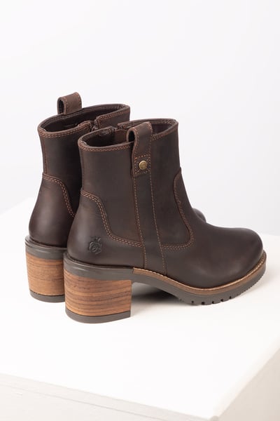 Bottes à talons pour femmes - Ella - Brun cireux