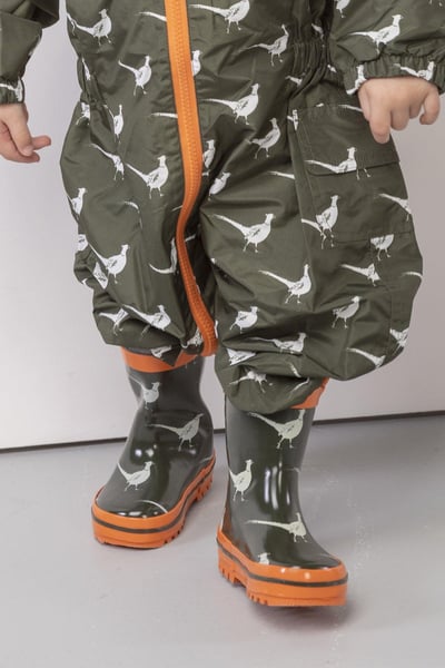 Junior Splish Splash Gummistiefel - Fasan Olive