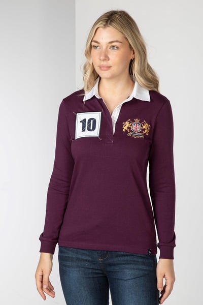 Damen-Rugby-Shirt - Cropton Plain - Beere