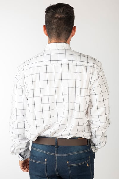 Men's Cotton Twill Country Shirt - Ilkley Dark Navy